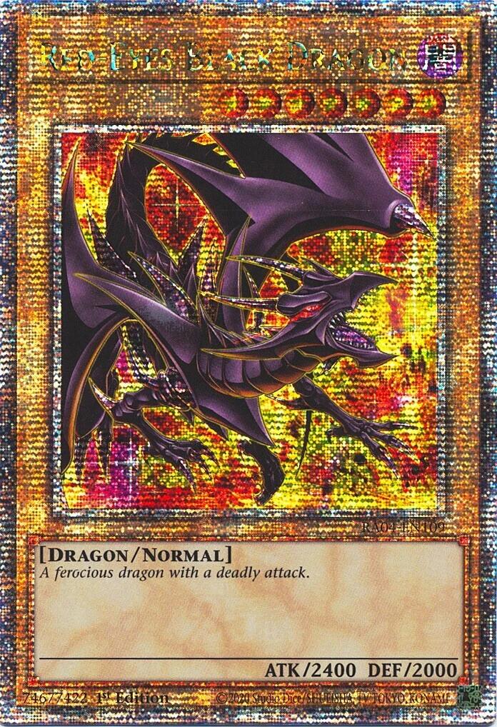 Red-Eyes Black Dragon (8th Art) [RA04-EN109] Quarter Century Secret Rare | Chromatic Games