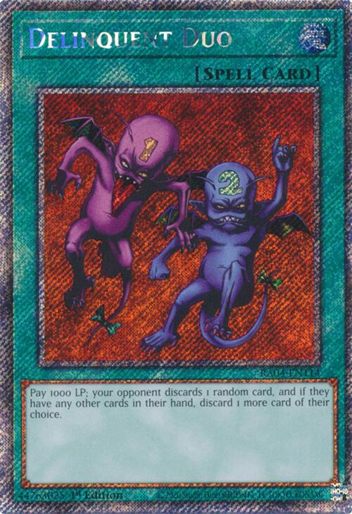 Delinquent Duo [RA04-EN114] Platinum Secret Rare | Chromatic Games