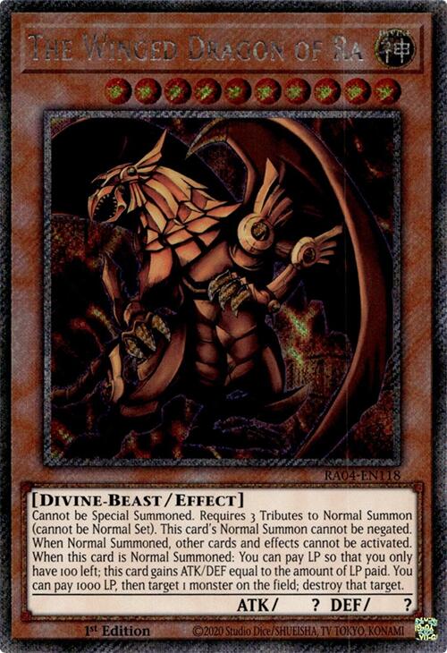 The Winged Dragon of Ra [RA04-EN118] Platinum Secret Rare | Chromatic Games