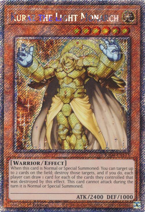 Kuraz the Light Monarch [RA04-EN133] Platinum Secret Rare | Chromatic Games