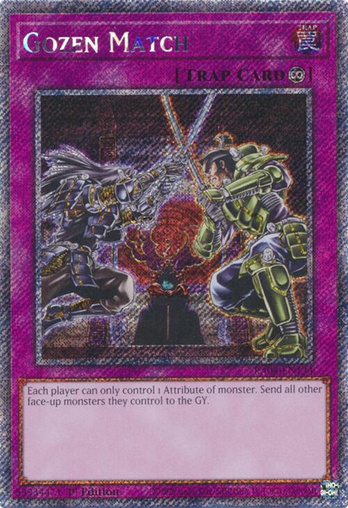 Gozen Match [RA04-EN134] Platinum Secret Rare | Chromatic Games