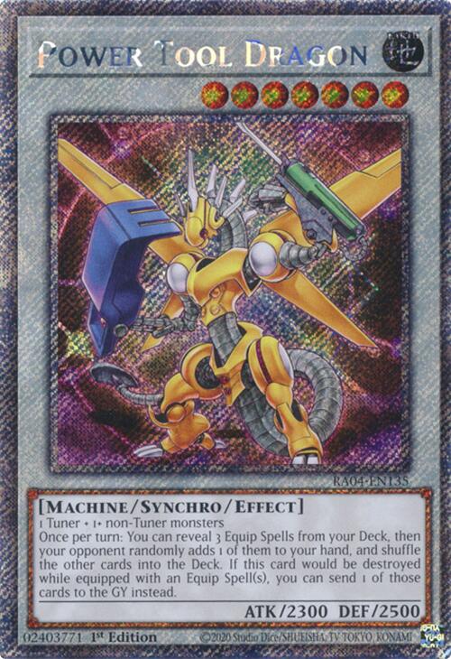 Power Tool Dragon [RA04-EN135] Platinum Secret Rare | Chromatic Games