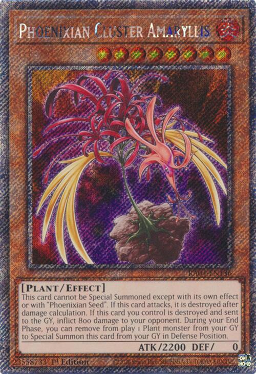 Phoenixian Cluster Amaryllis [RA04-EN136] Platinum Secret Rare | Chromatic Games