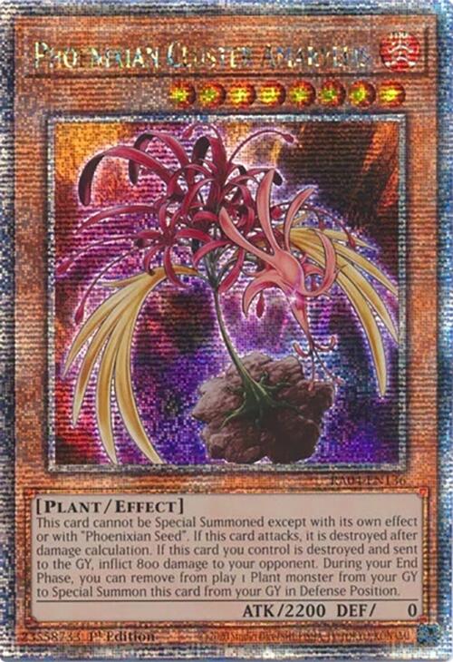 Phoenixian Cluster Amaryllis [RA04-EN136] Quarter Century Secret Rare | Chromatic Games
