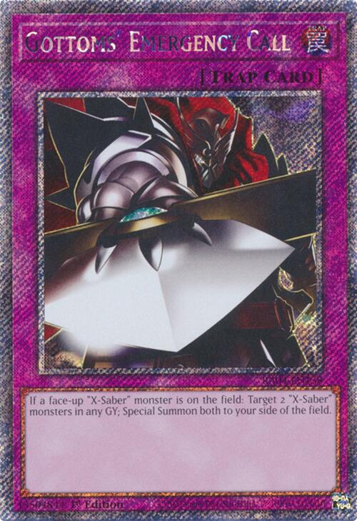 Gottoms' Emergency Call [RA04-EN138] Platinum Secret Rare | Chromatic Games