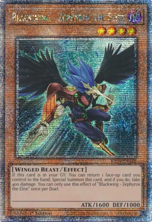 Blackwing - Zephyros the Elite [RA04-EN145] Quarter Century Secret Rare | Chromatic Games