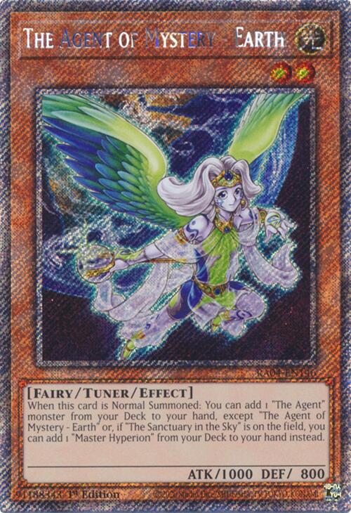 The Agent of Mystery - Earth [RA04-EN146] Platinum Secret Rare | Chromatic Games