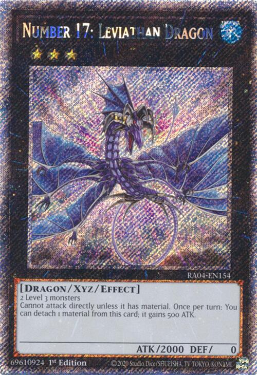 Number 17: Leviathan Dragon [RA04-EN154] Platinum Secret Rare | Chromatic Games