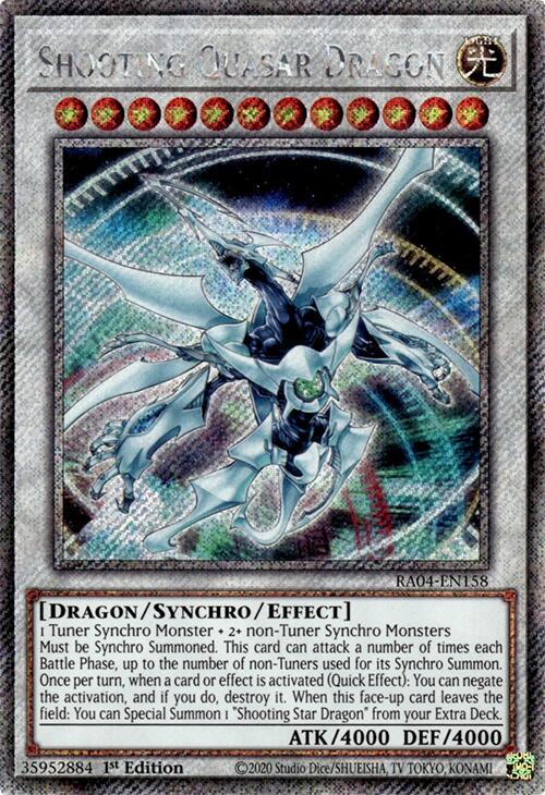 Shooting Quasar Dragon [RA04-EN158] Platinum Secret Rare | Chromatic Games