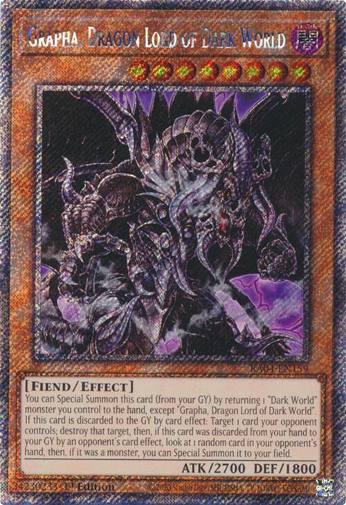 Grapha, Dragon Lord of Dark World [RA04-EN159] Platinum Secret Rare | Chromatic Games