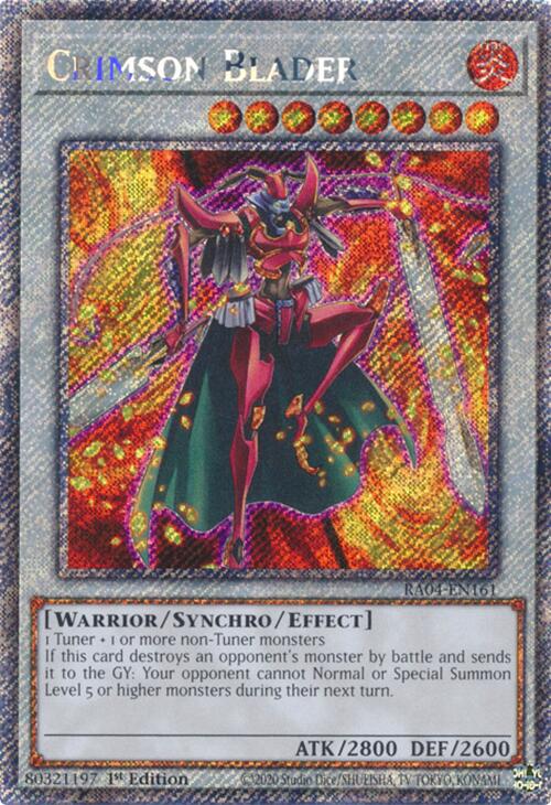 Crimson Blader [RA04-EN161] Platinum Secret Rare | Chromatic Games