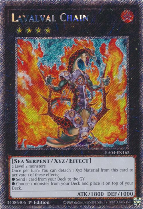 Lavalval Chain [RA04-EN162] Platinum Secret Rare | Chromatic Games