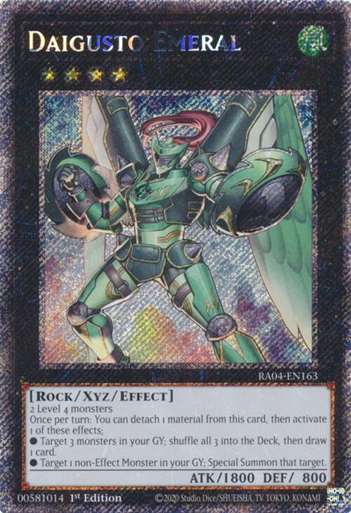 Daigusto Emeral [RA04-EN163] Platinum Secret Rare | Chromatic Games