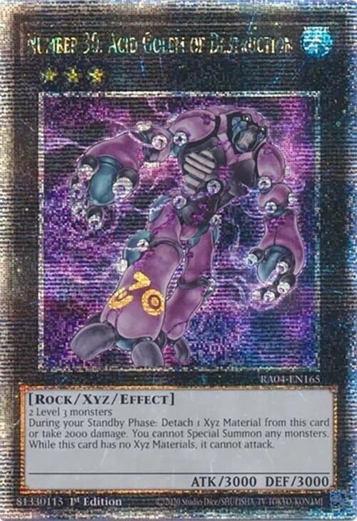 Number 30: Acid Golem of Destruction [RA04-EN165] Quarter Century Secret Rare | Chromatic Games