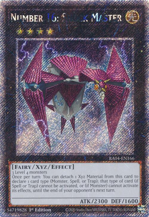 Number 16: Shock Master [RA04-EN166] Platinum Secret Rare | Chromatic Games