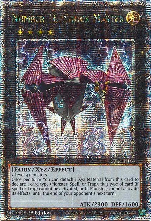 Number 16: Shock Master [RA04-EN166] Quarter Century Secret Rare | Chromatic Games
