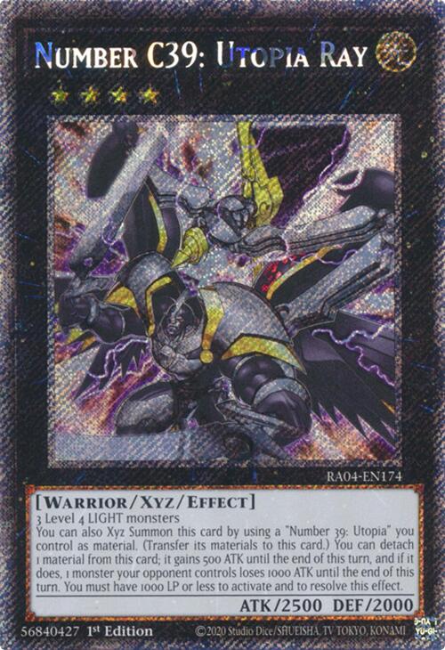 Number C39: Utopia Ray [RA04-EN174] Platinum Secret Rare | Chromatic Games