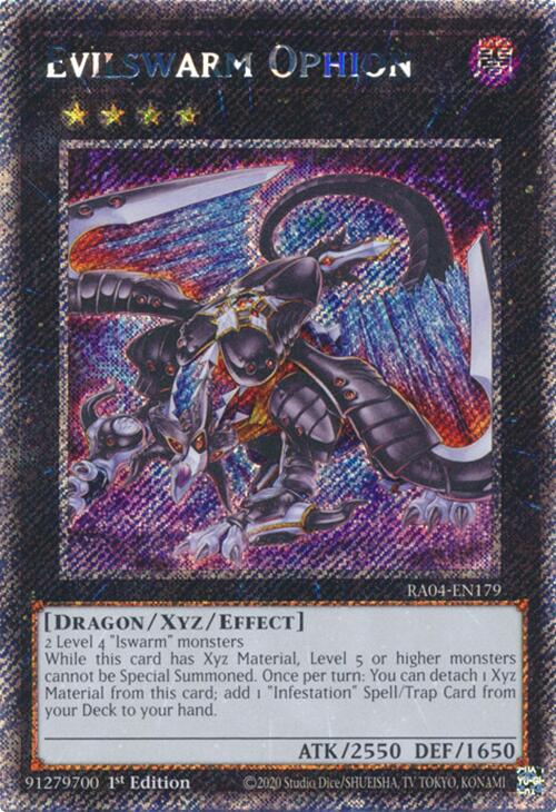 Evilswarm Ophion [RA04-EN179] Platinum Secret Rare | Chromatic Games