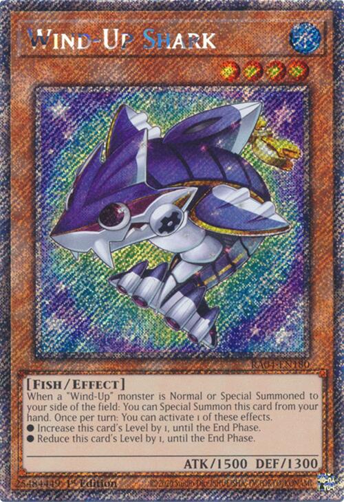 Wind-Up Shark [RA04-EN180] Platinum Secret Rare | Chromatic Games
