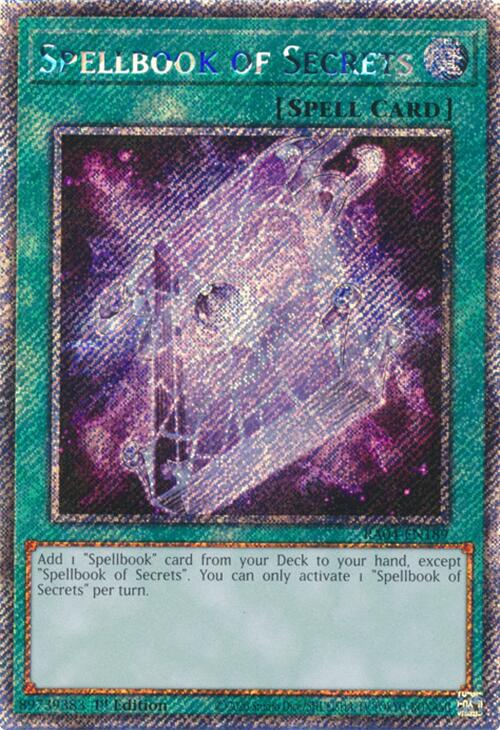 Spellbook of Secrets [RA04-EN189] Platinum Secret Rare | Chromatic Games