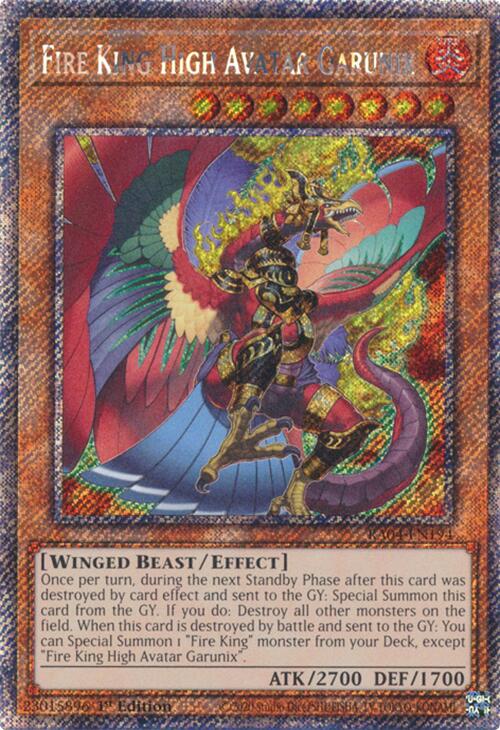 Fire King High Avatar Garunix [RA04-EN194] Platinum Secret Rare | Chromatic Games