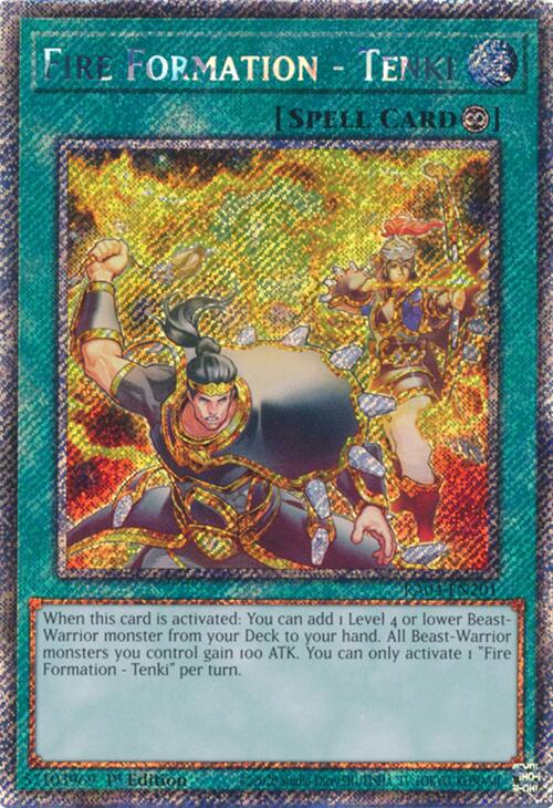 Fire Formation - Tenki [RA04-EN201] Platinum Secret Rare | Chromatic Games