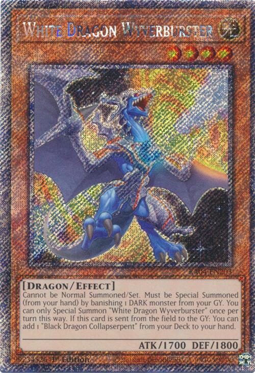 White Dragon Wyverburster [RA04-EN203] Platinum Secret Rare | Chromatic Games