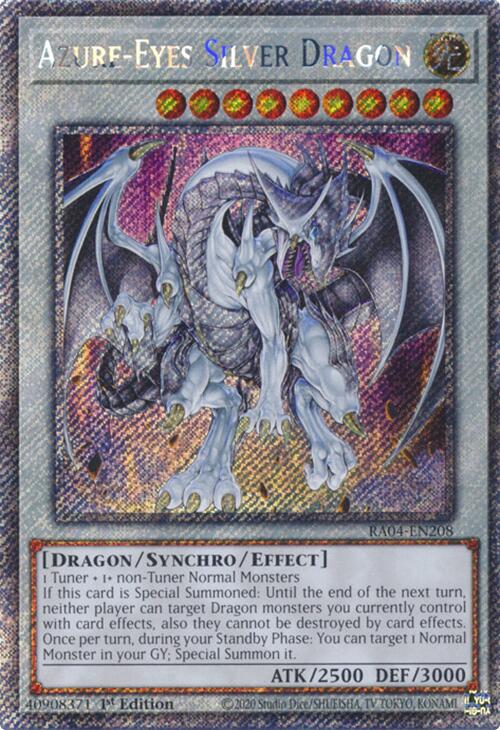 Azure-Eyes Silver Dragon [RA04-EN208] Platinum Secret Rare | Chromatic Games