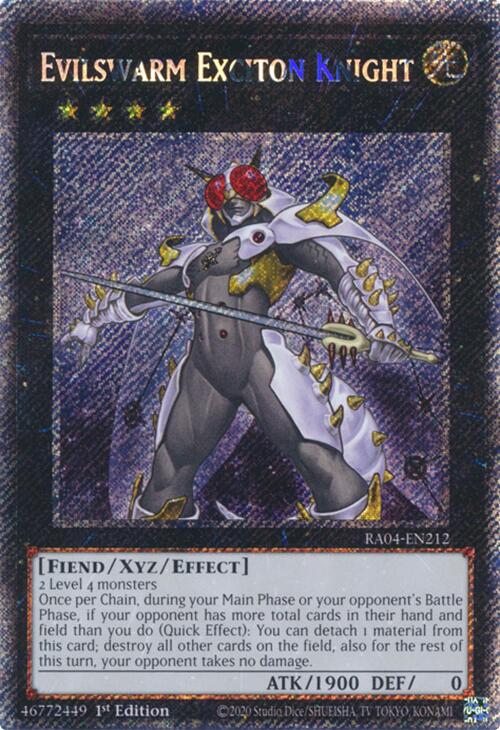 Evilswarm Exciton Knight [RA04-EN212] Platinum Secret Rare | Chromatic Games