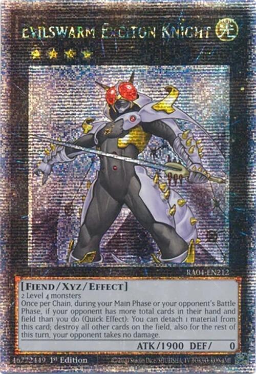 Evilswarm Exciton Knight [RA04-EN212] Quarter Century Secret Rare | Chromatic Games