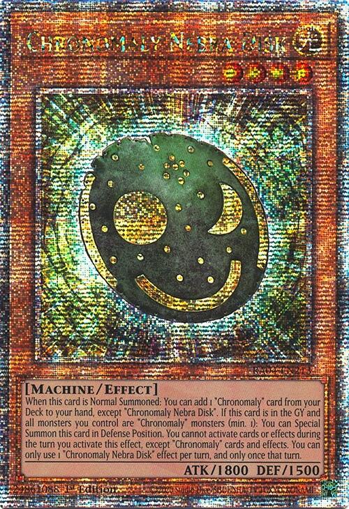 Chronomaly Nebra Disk [RA04-EN213] Quarter Century Secret Rare | Chromatic Games