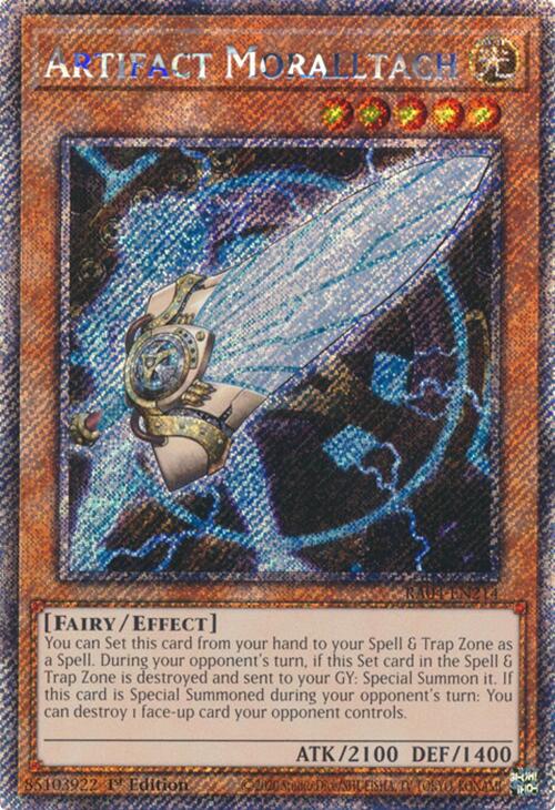 Artifact Moralltach [RA04-EN214] Platinum Secret Rare | Chromatic Games