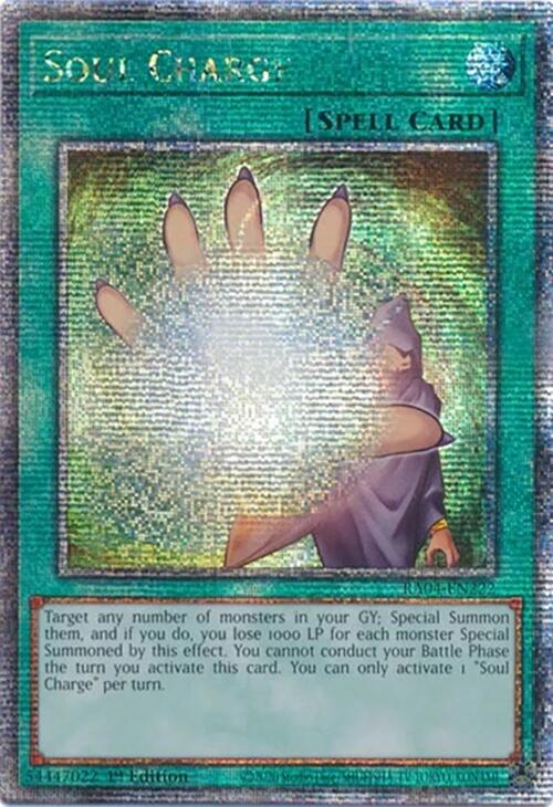 Soul Charge [RA04-EN222] Quarter Century Secret Rare | Chromatic Games
