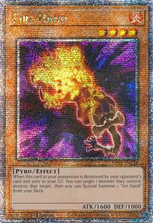 Fire Hand [RA04-EN224] Quarter Century Secret Rare | Chromatic Games