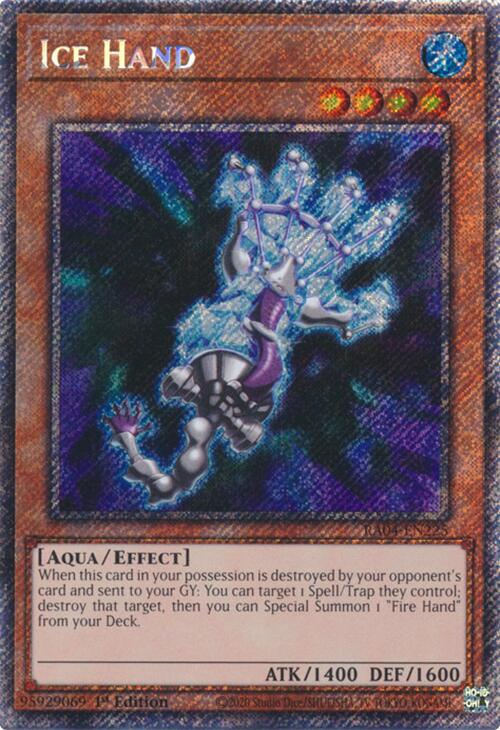 Ice Hand [RA04-EN225] Platinum Secret Rare | Chromatic Games