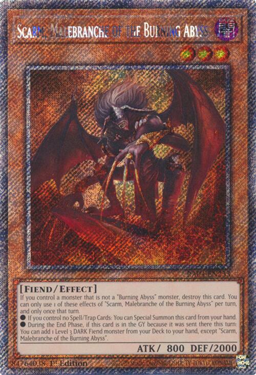 Scarm, Malebranche of the Burning Abyss [RA04-EN233] Platinum Secret Rare | Chromatic Games
