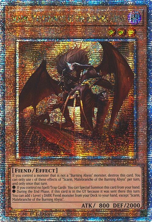 Scarm, Malebranche of the Burning Abyss [RA04-EN233] Quarter Century Secret Rare | Chromatic Games