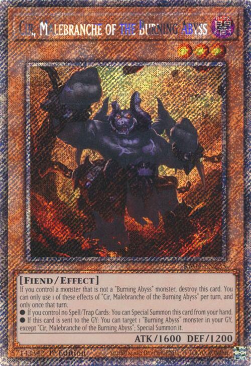 Cir, Malebranche of the Burning Abyss [RA04-EN235] Platinum Secret Rare | Chromatic Games