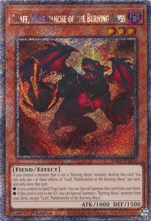 Graff, Malebranche of the Burning Abyss [RA04-EN234] Platinum Secret Rare | Chromatic Games