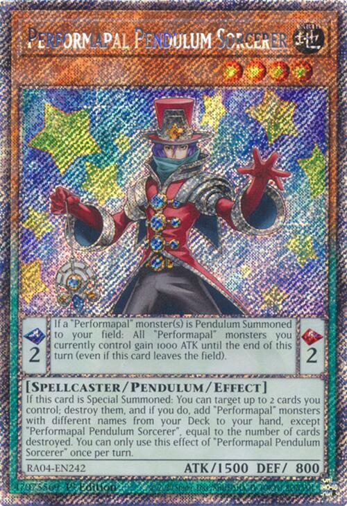 Performapal Pendulum Sorcerer [RA04-EN242] Platinum Secret Rare | Chromatic Games