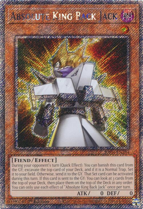 Absolute King Back Jack [RA04-EN244] Platinum Secret Rare | Chromatic Games