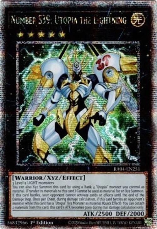 Number S39: Utopia the Lightning [RA04-EN251] Quarter Century Secret Rare | Chromatic Games