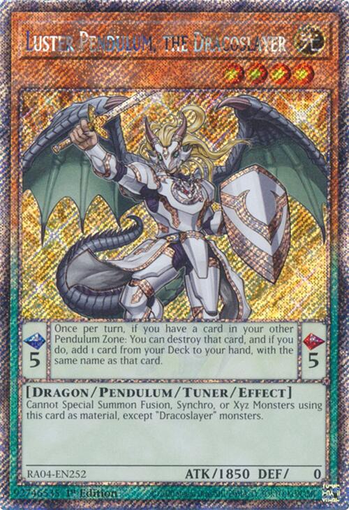 Luster Pendulum, the Dracoslayer [RA04-EN252] Platinum Secret Rare | Chromatic Games