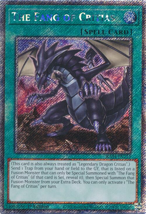 The Fang of Critias [RA04-EN255] Platinum Secret Rare | Chromatic Games