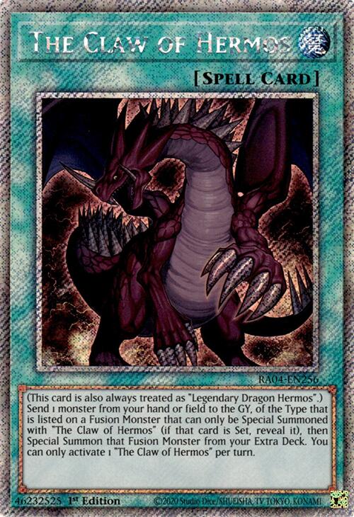 The Claw of Hermos [RA04-EN256] Platinum Secret Rare | Chromatic Games