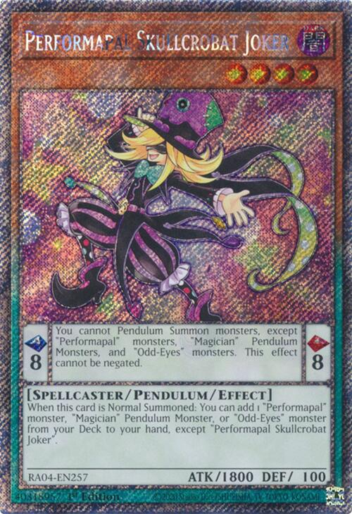 Performapal Skullcrobat Joker [RA04-EN257] Platinum Secret Rare | Chromatic Games