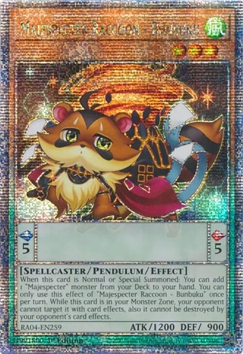 Majespecter Raccoon - Bunbuku [RA04-EN259] Quarter Century Secret Rare | Chromatic Games