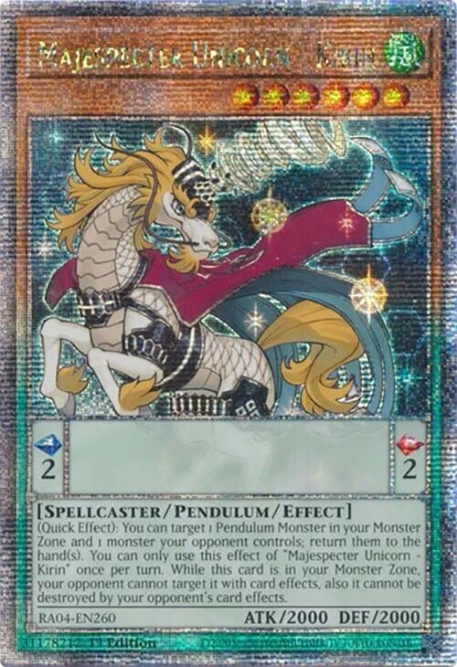 Majespecter Unicorn - Kirin [RA04-EN260] Quarter Century Secret Rare | Chromatic Games