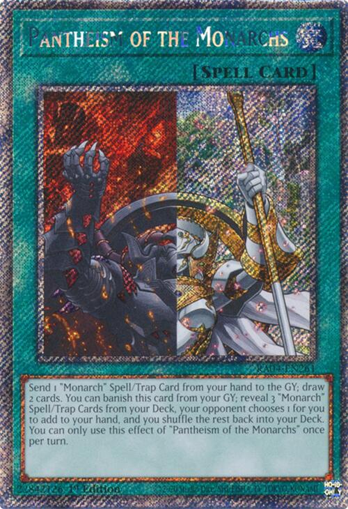 Pantheism of the Monarchs [RA04-EN261] Platinum Secret Rare | Chromatic Games