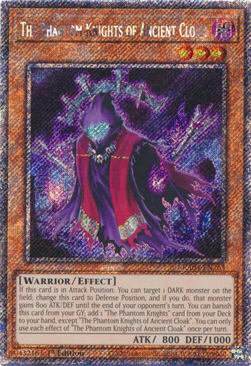 The Phantom Knights of Ancient Cloak [RA04-EN263] Platinum Secret Rare | Chromatic Games